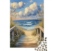 Plage Chemin vers Le Phare Puzzle 1000 Pièces Adulte, Enfants À Partir De 14 Ans Fantaisie Qualité Supérieure Jeu Éducatif Cadeau pour Femmes Famille 70x50cm/1000pcs