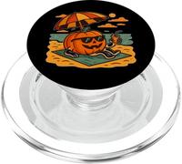 Plage de Citrouille avec Boisson au Coucher du Soleil PopSockets PopGrip pour MagSafe