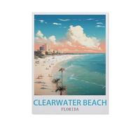 Plage de Clearwater Floride,Puzzles pour Adultes 1000 Pièces Puzzles pour Adultes pour Enfants Puzzle en Papier Ados Jeux Éducatifs Anti-Stress Jouet Cadeau(50x70cm)-EY81