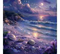 Plage de Coquillages colorés Puzzle 200 Pièces pour Adultes, 28x28cm Puzzles Classiques 200 pièces, DIY Activité Familiale Jigsaw Puzzle Jeux, Unique Décoration Murale de la Maison Cadeau