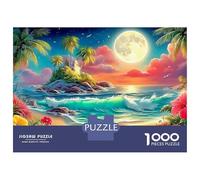 Plage de croisière Coffret Puzzle 1000 Pièces Papier Écologique Rainbow Art pour Seniors Passionnés, Puzzle Anti-Stress, Loisir De Voyage, Cadeau De Noël Populaire pour Seniors s 52x38cm/1000pcs