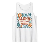 Plage de Fleurs d'hibiscus hawaïennes rétro Aloha State of Mind Débardeur