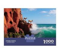 Plage de la Réserve de la Rivière de Sang de Corse Puzzle site pittoresques 1000 Pièces Carton pour Adultes Impression HD Anti-Stress Haute Qualité Décoration Murale 38x26cm/1000pcs
