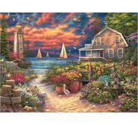 Plage De Mer Après La Tempête,1000 Pièces Puzzles pour Adultes Jeux De Puzzles Jouets Éducatifs, Jeu D'Adresse pour Toute La Famille,pour Les Amoureux De Puzzle Cadeaux d'anniversaire