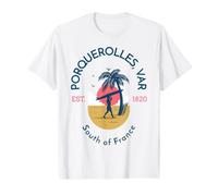 Plage de Porquerolles Var dans Le sud de la France T-Shirt Graphique avec Valeur
