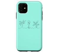 Plage Esthétique Hippocampe étoile de mer Palmier Été Y2K années 2000 Coque pour iPhone 11