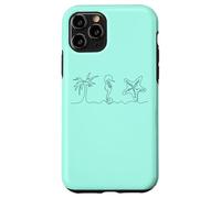 Plage Esthétique Hippocampe étoile de mer Palmier Été Y2K années 2000 Coque pour iPhone 11 Pro