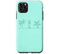 Plage Esthétique Hippocampe étoile de mer Palmier Été Y2K années 2000 Coque pour iPhone 11 Pro Max