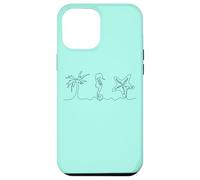 Plage Esthétique Hippocampe étoile de mer Palmier Été Y2K années 2000 Coque pour iPhone 12 Pro Max