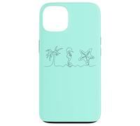 Plage Esthétique Hippocampe étoile de mer Palmier Été Y2K années 2000 Coque pour iPhone 13
