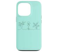 Plage Esthétique Hippocampe étoile de mer Palmier Été Y2K années 2000 Coque pour iPhone 13 Pro