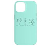 Plage Esthétique Hippocampe étoile de mer Palmier Été Y2K années 2000 Coque pour iPhone 14