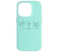 Plage Esthétique Hippocampe étoile de mer Palmier Été Y2K années 2000 Coque pour iPhone 14 Pro
