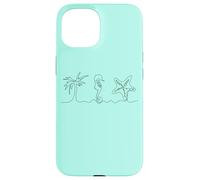 Plage Esthétique Hippocampe étoile de mer Palmier Été Y2K années 2000 Coque pour iPhone 15