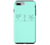 Plage Esthétique Hippocampe étoile de mer Palmier Été Y2K années 2000 Coque pour iPhone 7 Plus/8 Plus