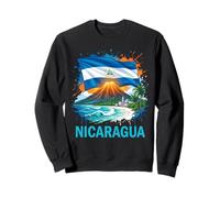 Plage et Drapeau du Volcan Nicaragua Sweatshirt