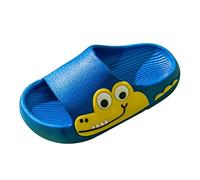 Plage Extérieur Respirant Antidérapant Doux Fond épais Pantoufles Antidérapantes Chaussures de Jardin Mignon Épais Femme, bleu, 25 EU