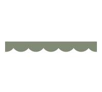 PLAGE Frise décorative adhésive, festonnée Vert, feston, Vert Olive, 5 cm X 300 cm