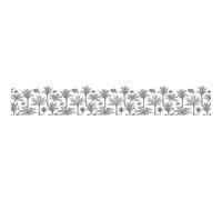 PLAGE Frise décorative adhésive, maere Gris, Motif Palmiers Gris, 5 cm X 300 cm