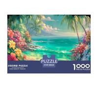 Plage Jigsaw Puzzles 1000 Pièce Adapter Les Adultes Ou Les Familles Ensemble VaChation Puzzles Difficiles Cadeaux pour Adultes 100% Carton Recyclé Puzzle Décoratif 38x26cm/1000pcs