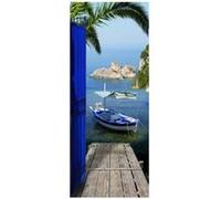 ondoor sticker adhésif de porte - vue sur mer204x83cm