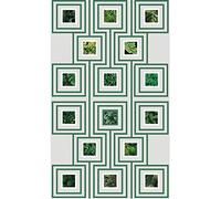PLAGE Papier peint intissé 250 cm X 150 cm - Lot de 3 photos nature, feuillage, design graphique vert - Décoration murale intérieure pour intérieur.