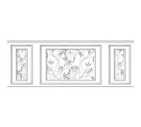 PLAGE Papier peint intissé boiseries imitation bambou, décor unique, 75 cm X 200 cm, idéal pour créer une forêt intérieure.