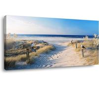 Plage Peinture par Numéros Grand 30x60cm, Peinture Numero Adulte Paysage Painting by Numbers Bricolage kit Peinture Adulte Peint à la Main Peinture à l'huile Toile Kit pour Débutants, Sans Cadre
