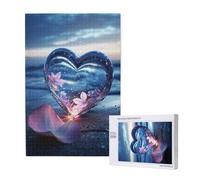 Plage Puzzle Amour 500 Pièces Adultes, DIY Puzzles Classiques Art avec Boîte d'emballage et Photos de Référence, Relaxation/Soulagement du Stress/Jeux Amusants, Creatif Cadeau pour Femme M-1434