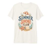 Plage rétro du Summer Shore Club T-Shirt Haut de Gamme