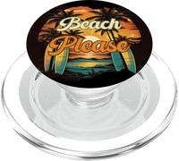 Plage S'il Vous Plaît Rétro Y2K Gen Z Vacances Été Tendance Océan PopSockets PopGrip pour MagSafe