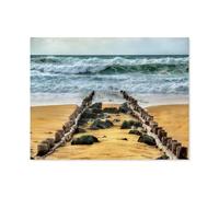 Plage sur l’Atlantique à Seignosse - France, Aquitaine，1000 Pièces Puzzle pour Adultes Puzzle Coloré 1000 Pièces Adultes, Puzzles Classiques Puzzle en Papier 1000 Pièces（50x70cm）-Q43