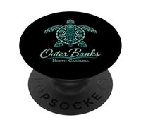 Plage Tropicale d'Outer Banks Mandala Turtle Carolina PopSockets PopGrip Adhésif