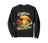 Plage Tropicale rétro Hors Ligne et insouciante Sweatshirt