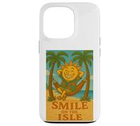 Plage Vacation Île Caraïbes Positif Heureux Drôle Ensoleillé Coque pour iPhone 13 Pro