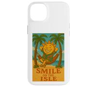 Plage Vacation Île Caraïbes Positif Heureux Drôle Ensoleillé Coque pour iPhone 14 Plus