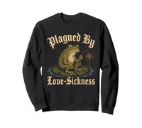 Plagued by Love Sickness Grenouille Amusante médiévale Sweatshirt