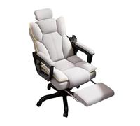 Plai de bureau exécutif, chaise de bureau en cuir PU, chaise informatique de Hight Hight et Tilt, chaise pivotante roulante avec repos pour les jambes pour la maison, bureau Chaises de bureau