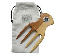 Plai Na Peigne afro en bois naturel à grandes dents larges fait à la main pour cheveux 2c-3a, cheveux épais, humides et bouclés pour afro-américains