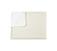 Plaid 120x150cm Tissu Bouclette Crème et Sherpa - IVY - ALTOBUY Beige G