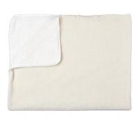 Plaid 120x150cm Tissu Bouclette Crème et Sherpa - IVY - ALTOBUY Beige G