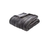 Plaid 120x160 fausse fourrure Manoir gris Atmosphera Gris, Gris G