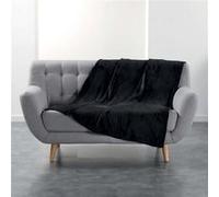 Plaid 125 x 150 cm flanelle unie flanou Noir Noir G