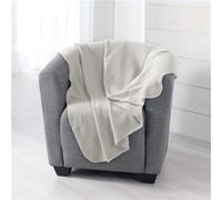 Plaid 125 x 150 cm polaire unie milou Naturel Beige G