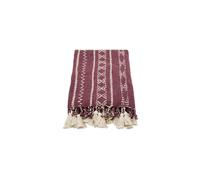 Plaid 130 x 180 cm Coton et Lin Chocolat HDEllis