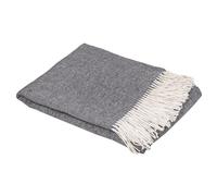 Plaid 130x180 cm ROMA en coton recyclé gris acier