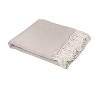 Plaid 130x180 cm ROMA en coton recyclé gris galet