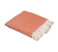 Plaid 130x180 cm ROMA en coton recyclé rose gingembre