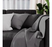 Soleil d'ocre, Adele Plaid, jeté de Fauteuil, Coton, Gris, 140x200 cm