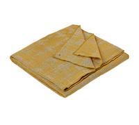 Plaid 145x170 cm DELFT en laine jaune miel